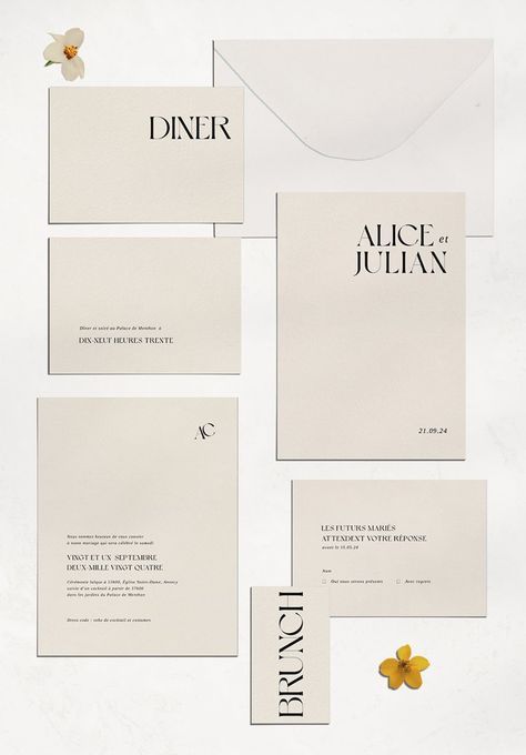 Dolce — Papeterie créative faire-part mariage moderne  — ME STUDIOGRAPHIC