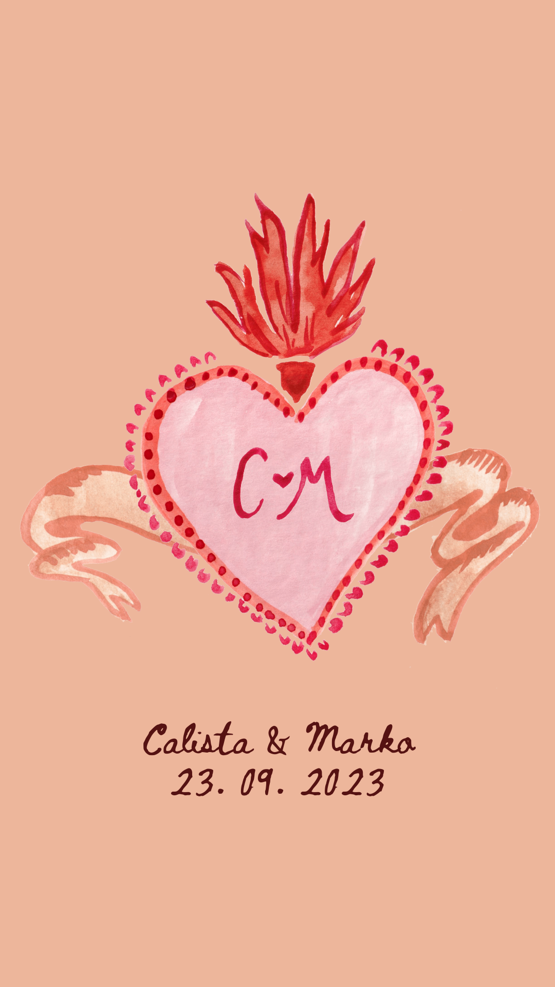 Unique Custom Couple Logo for Your Dream Italian Wedding