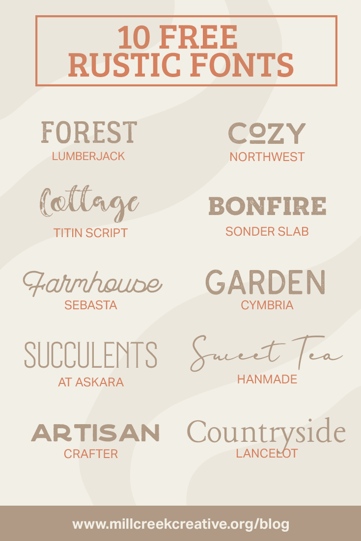 10 Free Rustic Fonts — Mill Creek Creative