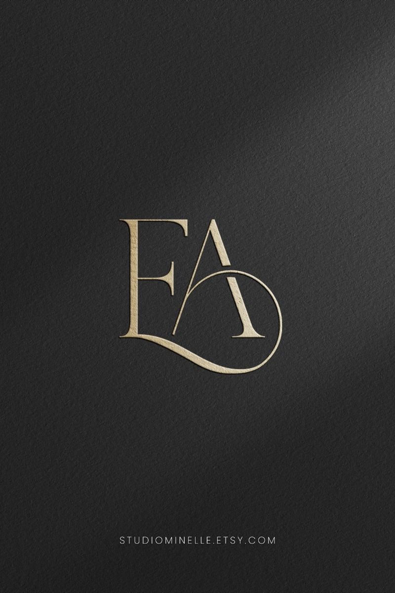 EA letters | Elegant Wedding Monogram Design