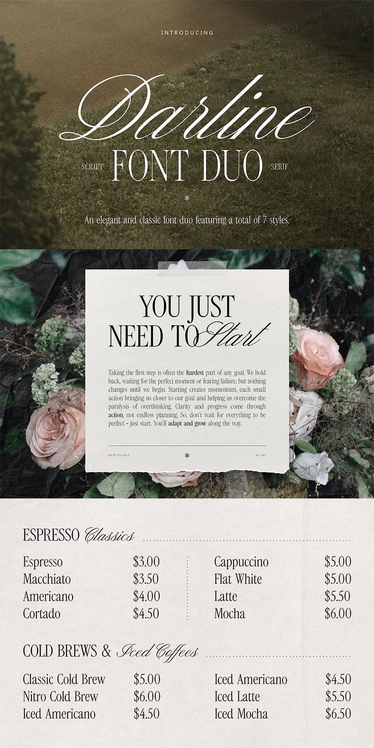 2025 Darline Font Minimal Branding Design, Wedding Fonts Calligraphy, Handwritten Wedding, Business