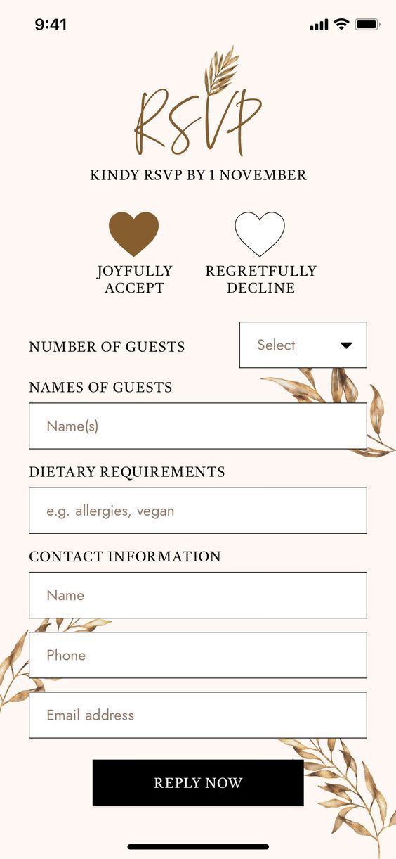 Elegant Digital Wedding Invitation & RSVP