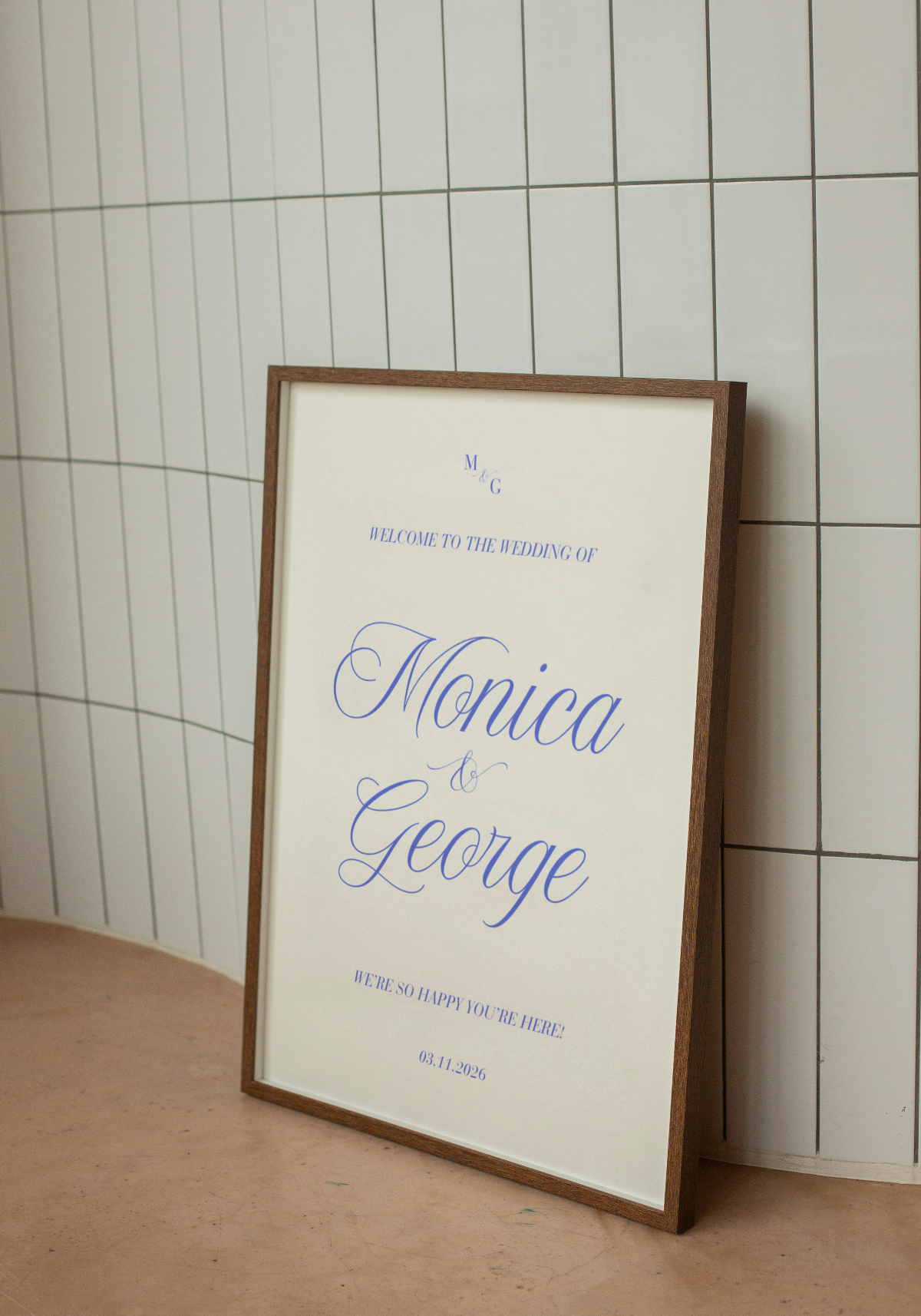 Modern Wedding Welcome Sign, Minimal Wedding, Elegant Wedding Signage Digital File