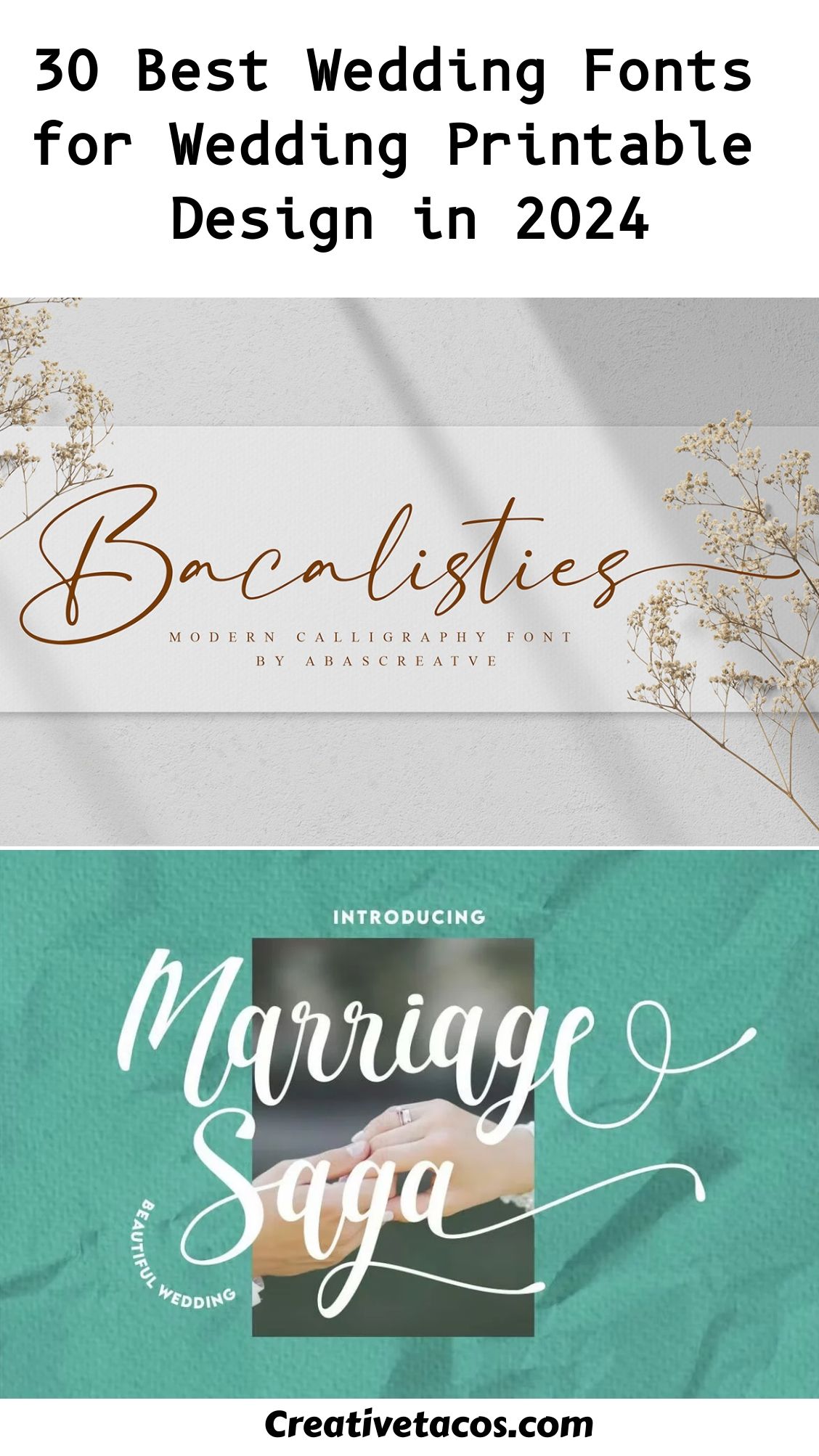 30 Best Wedding Fonts for Wedding Printable Design in 2024