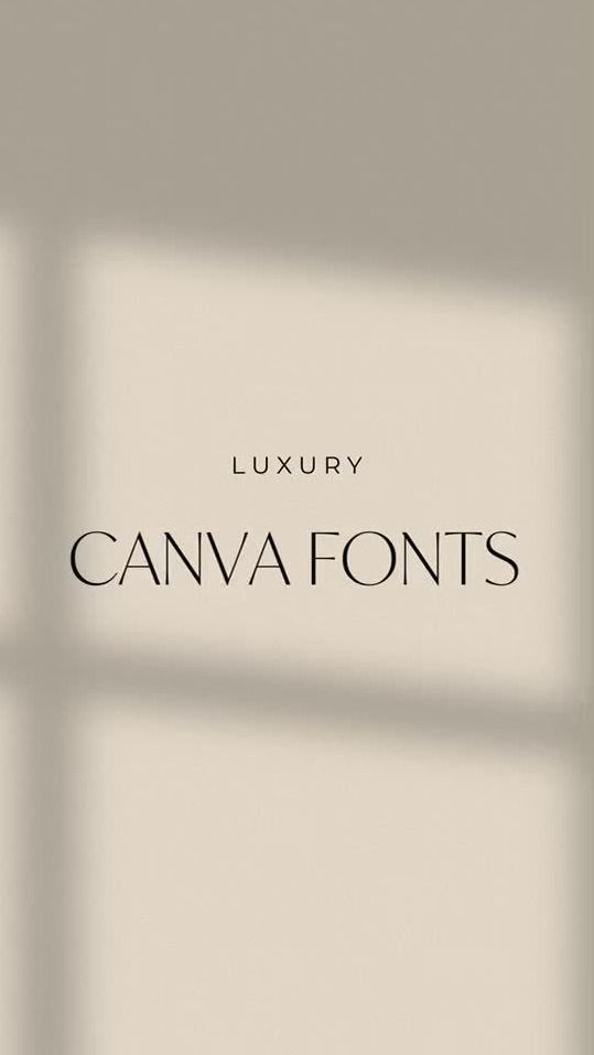 Luxury Canva Fonts | Sena Studio Design