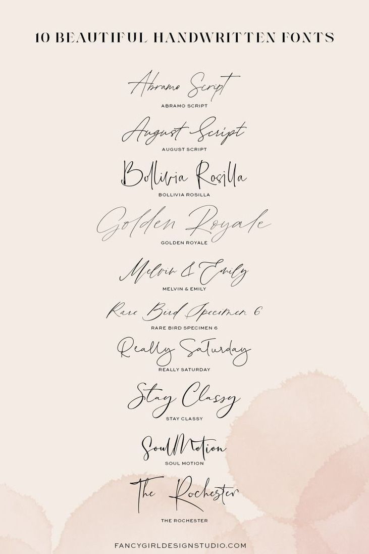Best Handwritten Fonts 2020 — Fancy Girl Design Studio