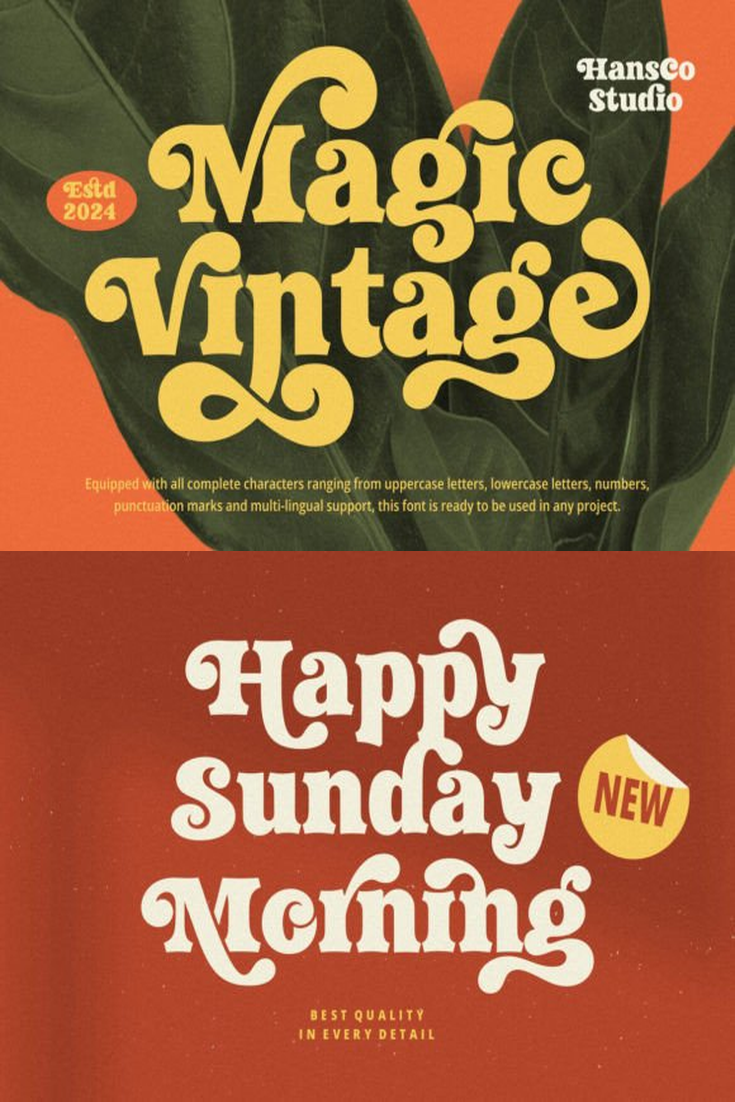 Groovy Retro Font: Sunshine Vibes