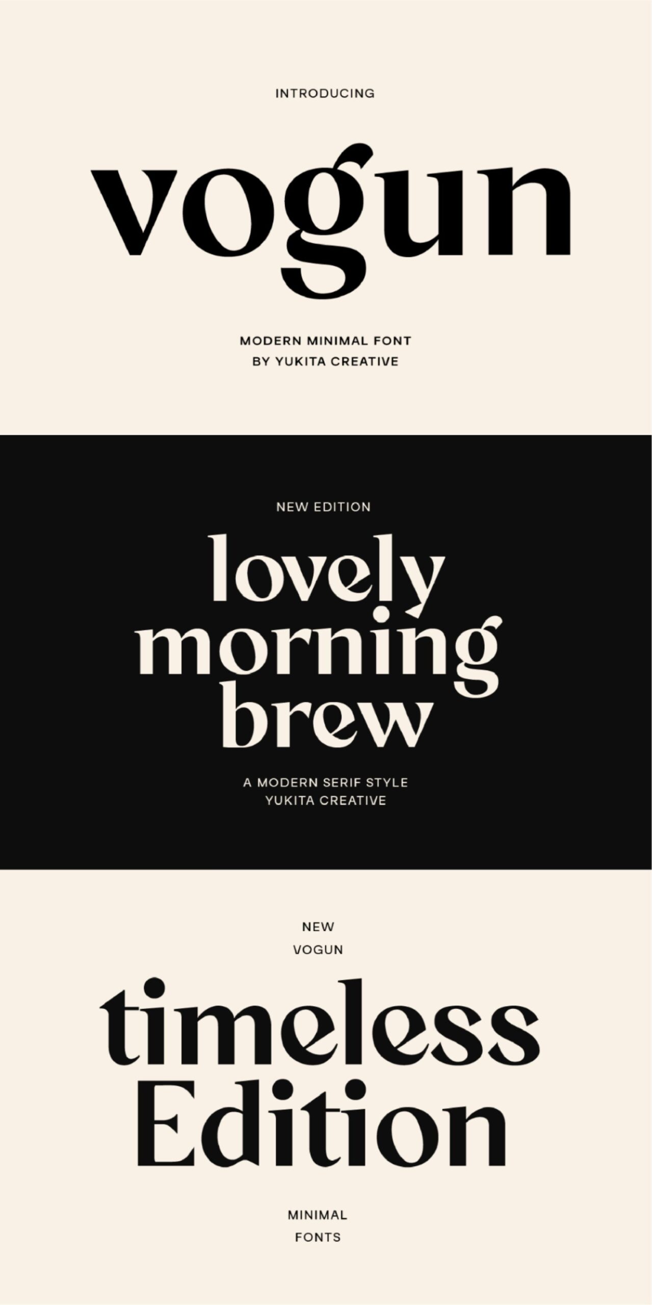 Vogun — Minimal Modern Display Font