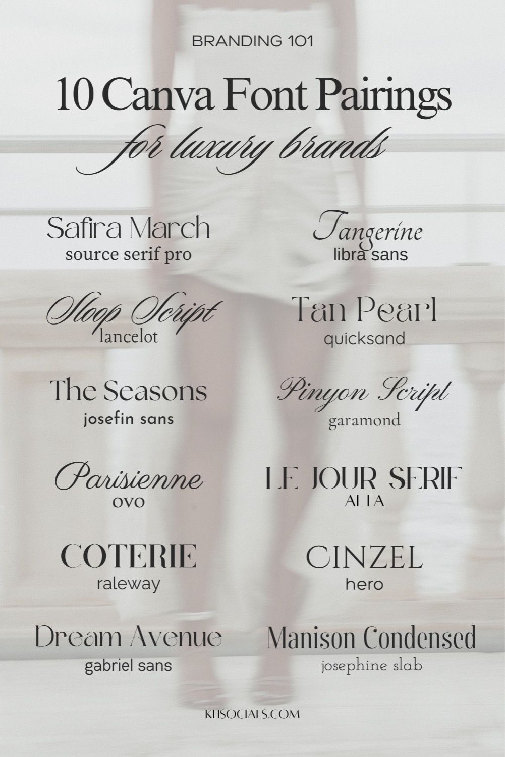 The Best (Free) Canva Font Combinations for Luxury Brands | Typography & Font | Branding