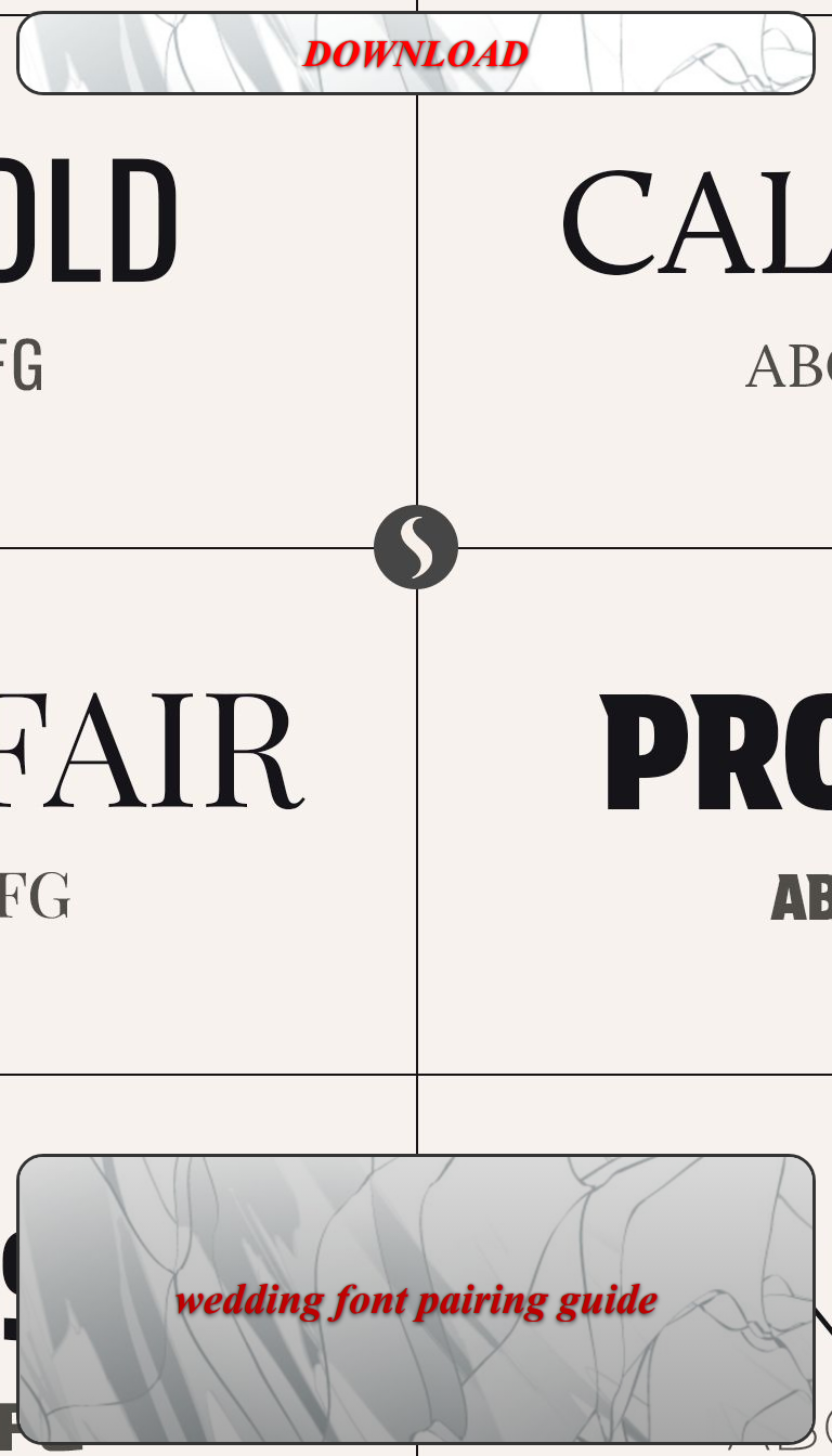 wedding font pairing guide