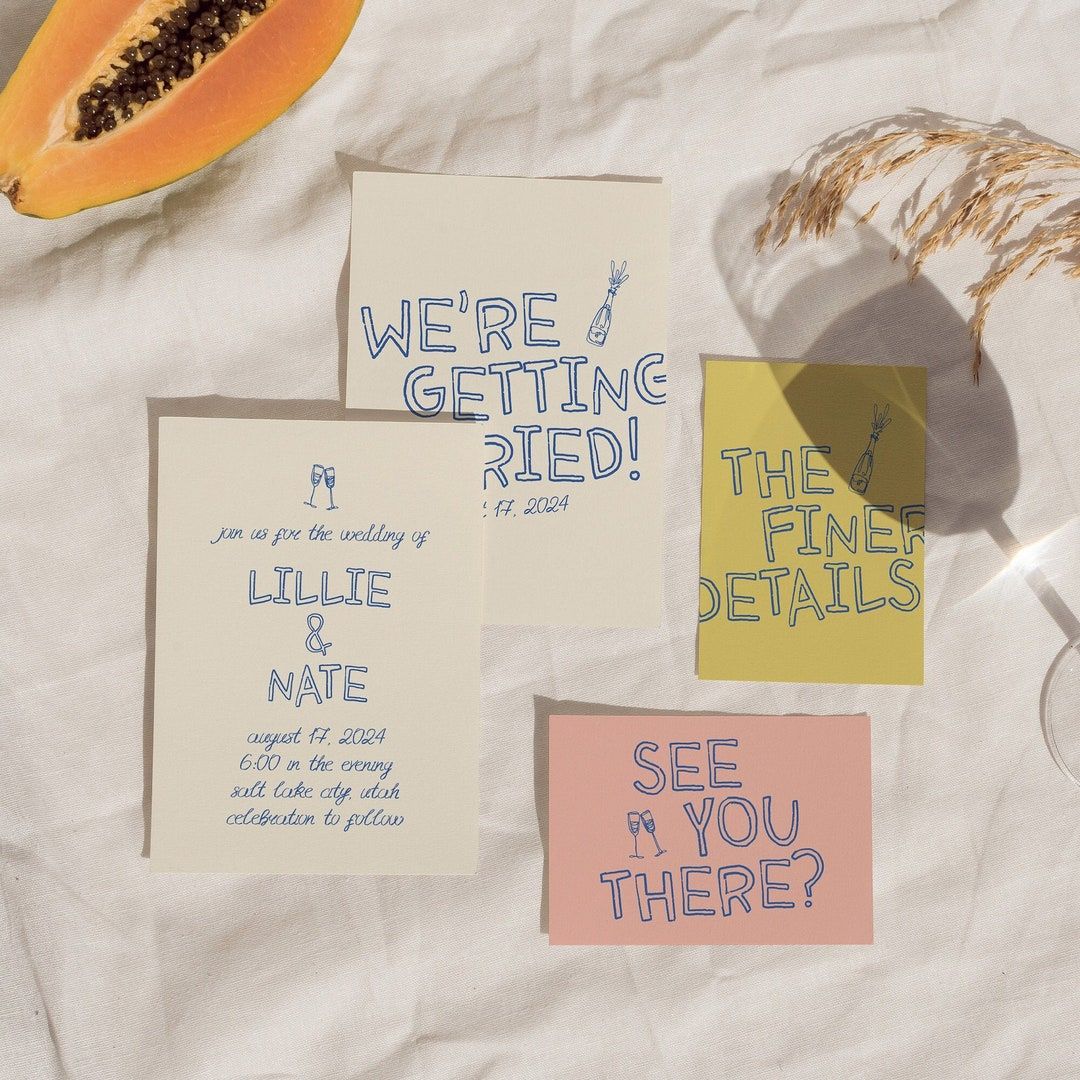 Hand-written Wedding Invite Vintage Wedding Invitation Unique Wedding Invite Colorful Wedding Invitations Modern Wedding Invitations — Etsy New Zealand