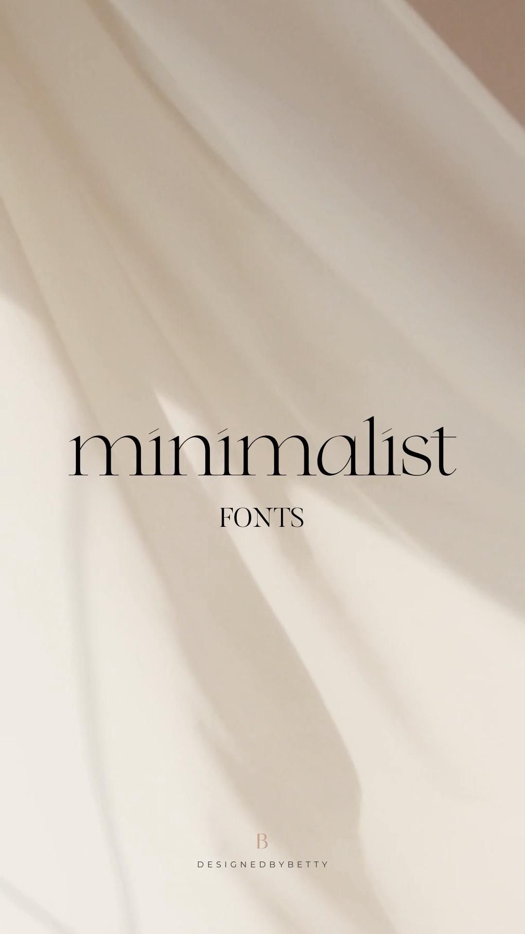 Minimalist fonts for your next branding project.