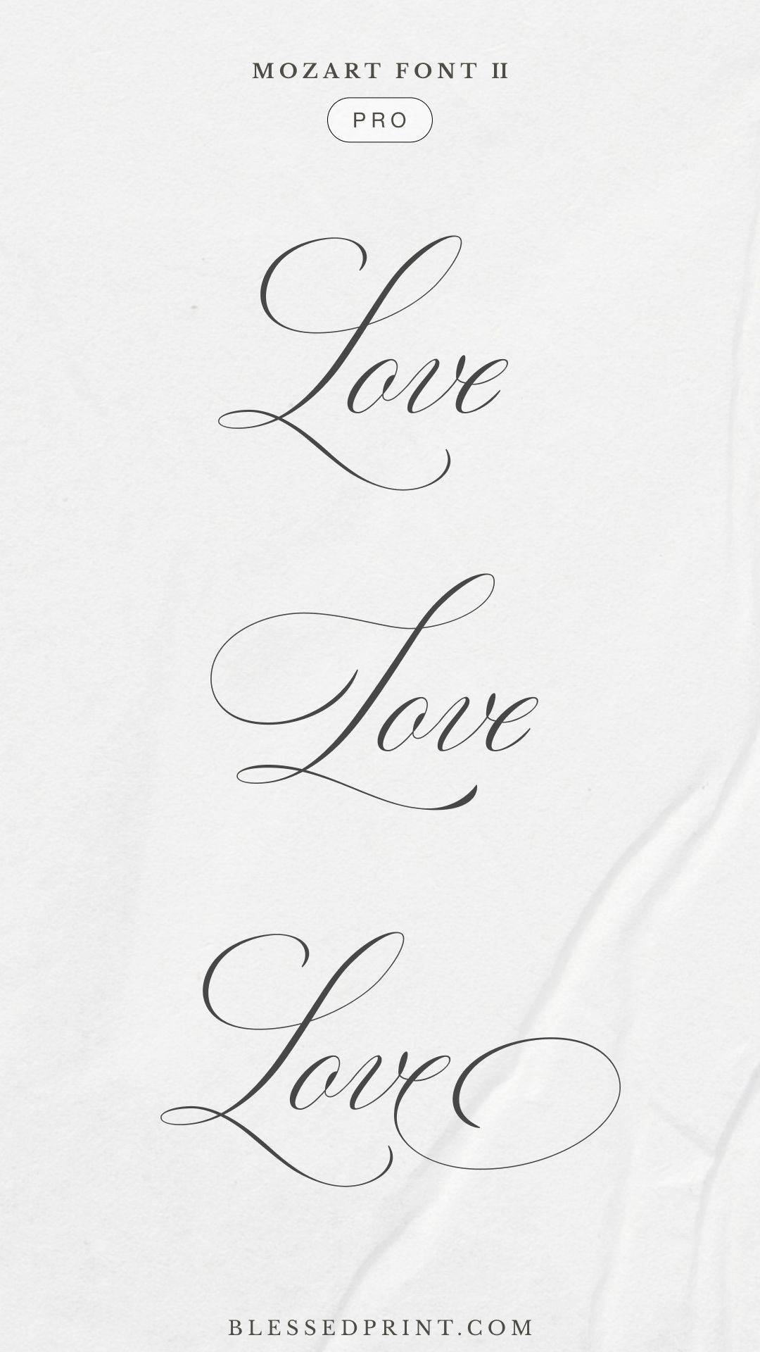 Romantic Script “Love” for Wedding Invitations, Valentine Designs, and Elegant Stationery
