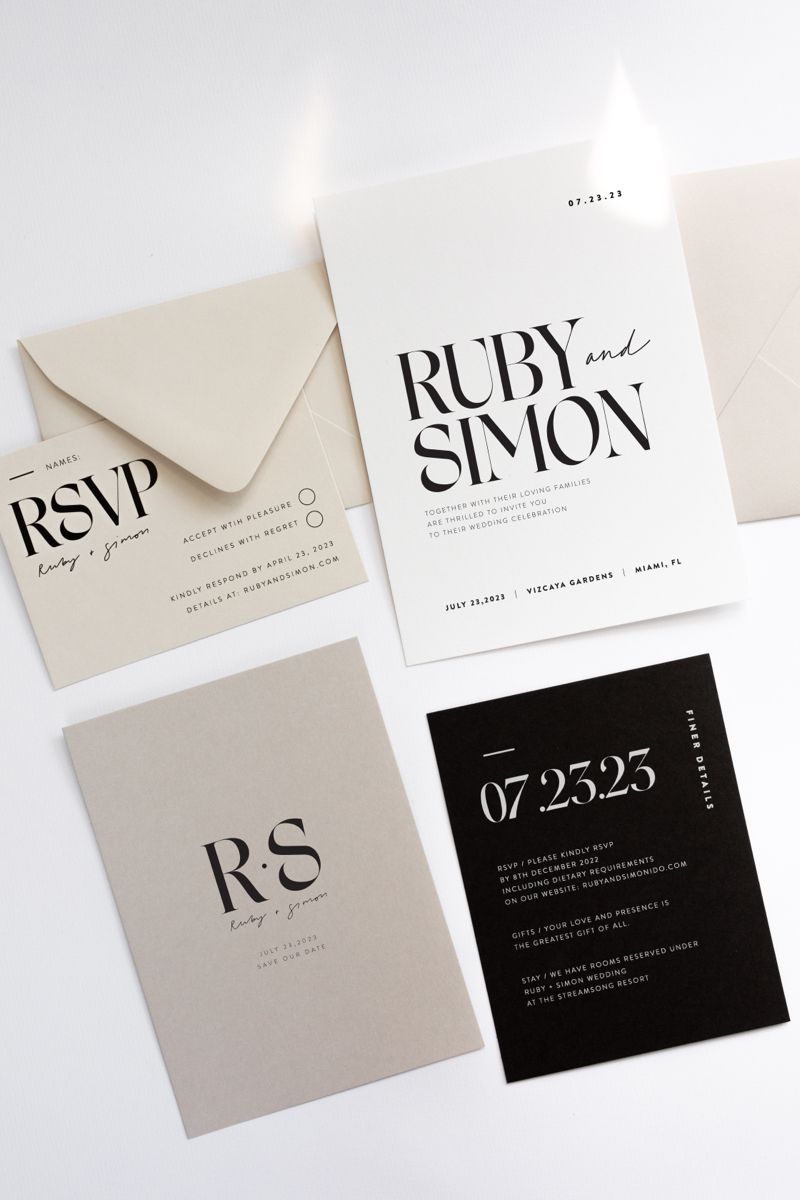 Black & White Wedding Stationery