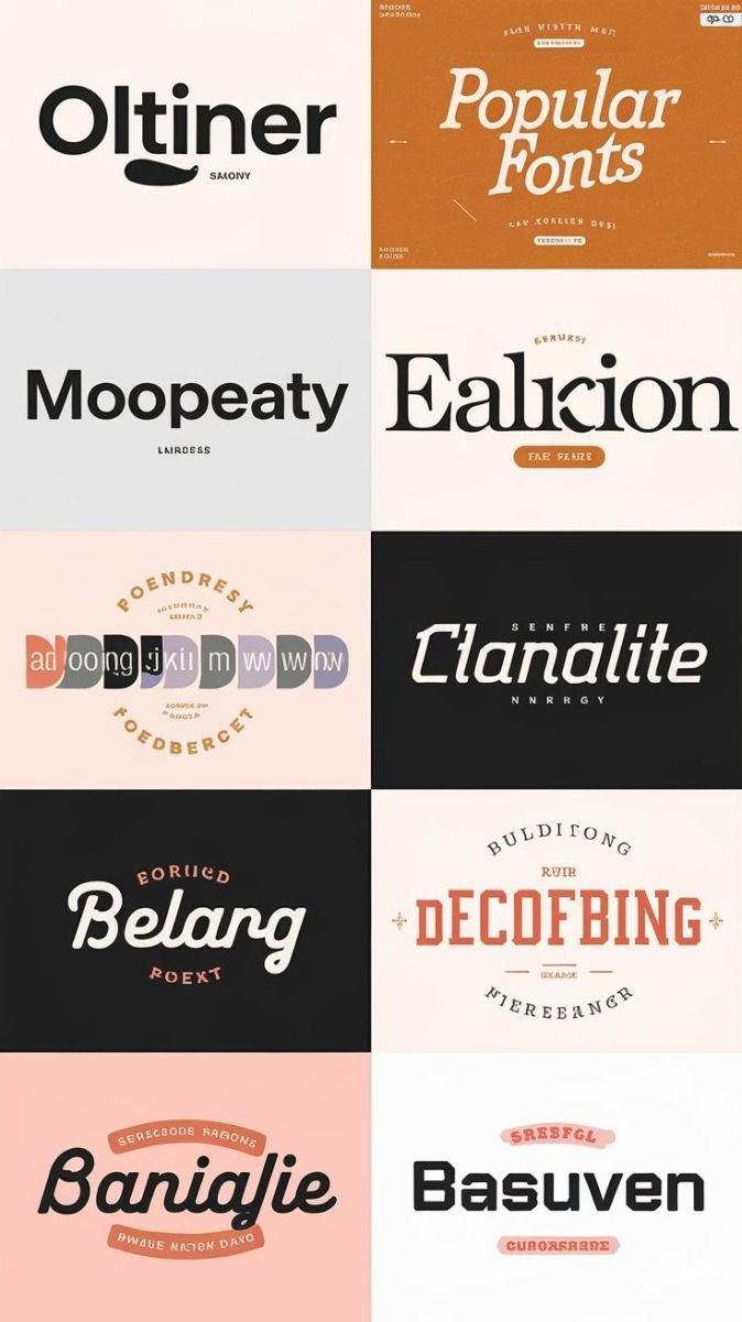 Diverse Typographic Designs: Font Style Inspiration