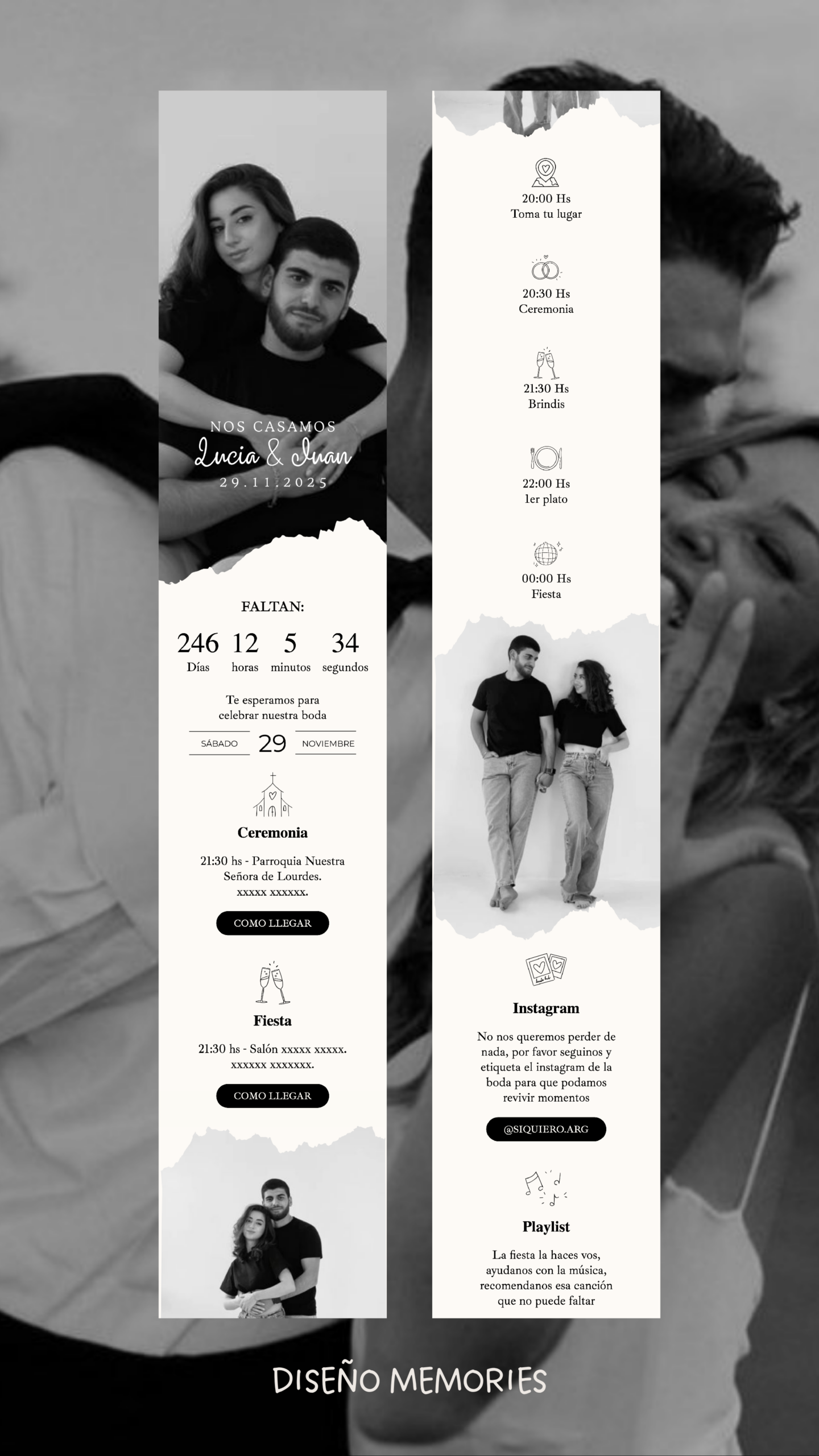 ✨ Invitaciones de boda digitales 💌 | Diseños personalizados y elegantes