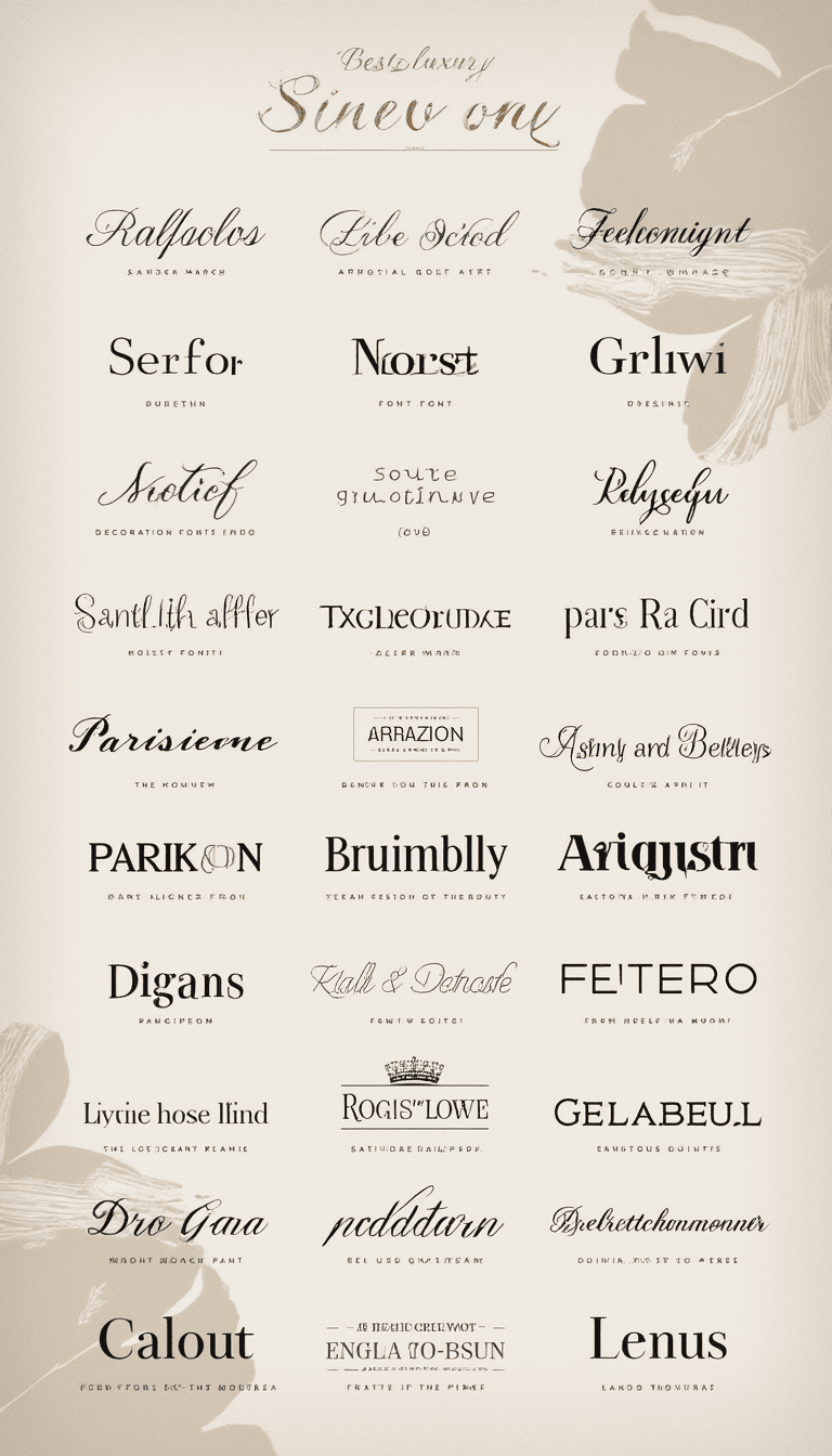 Luxury Script Fonts for Branding