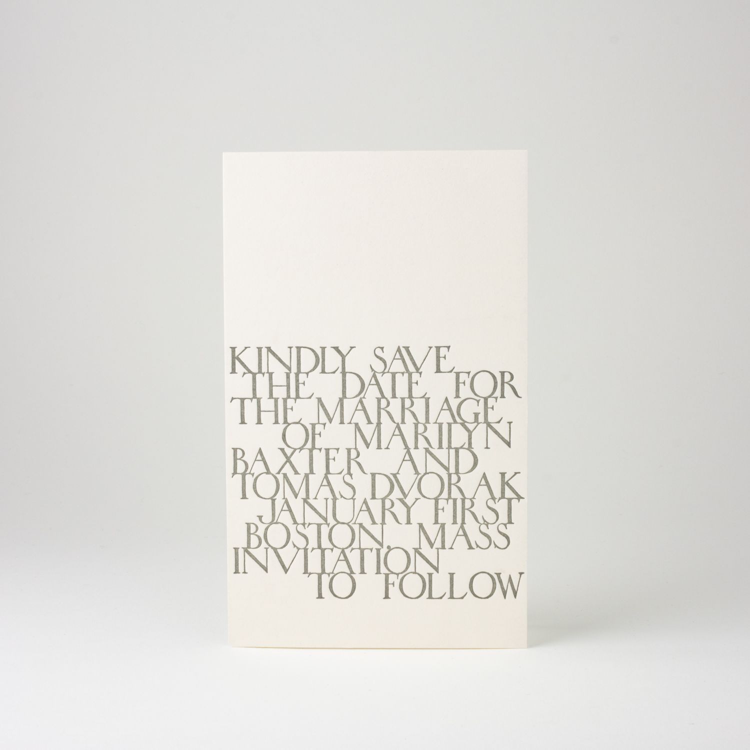 Letterpress Invitations & Save the Dates, The Mason Suite