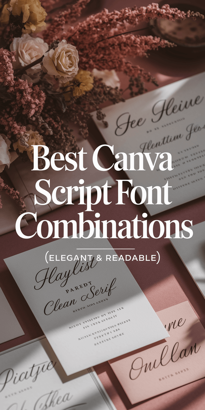 Best Canva Script Font Combinations (Elegant & Readable)