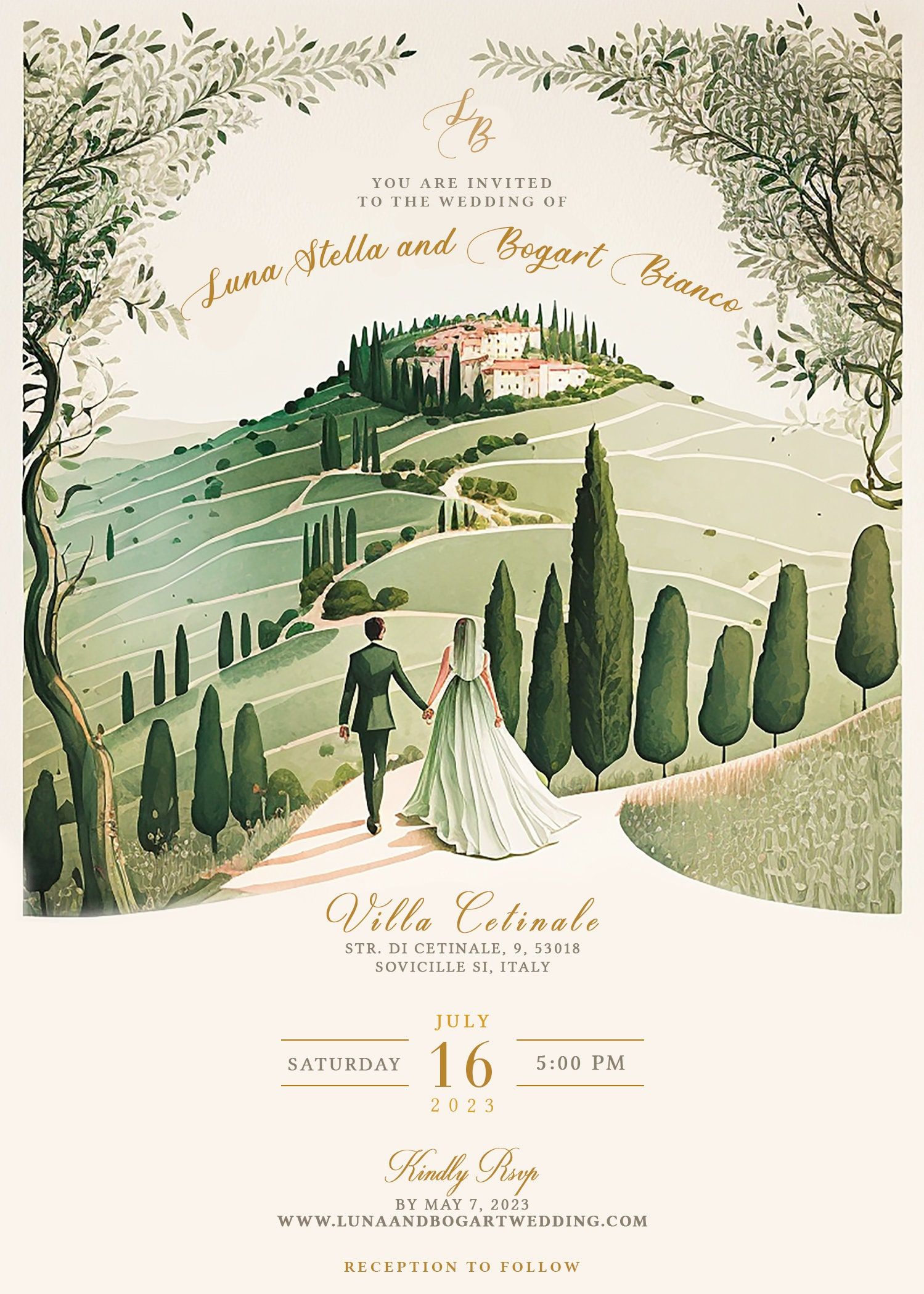 Vintage Tuscan Wedding Invitation: Florence Italy Design (digital Download) — Etsy