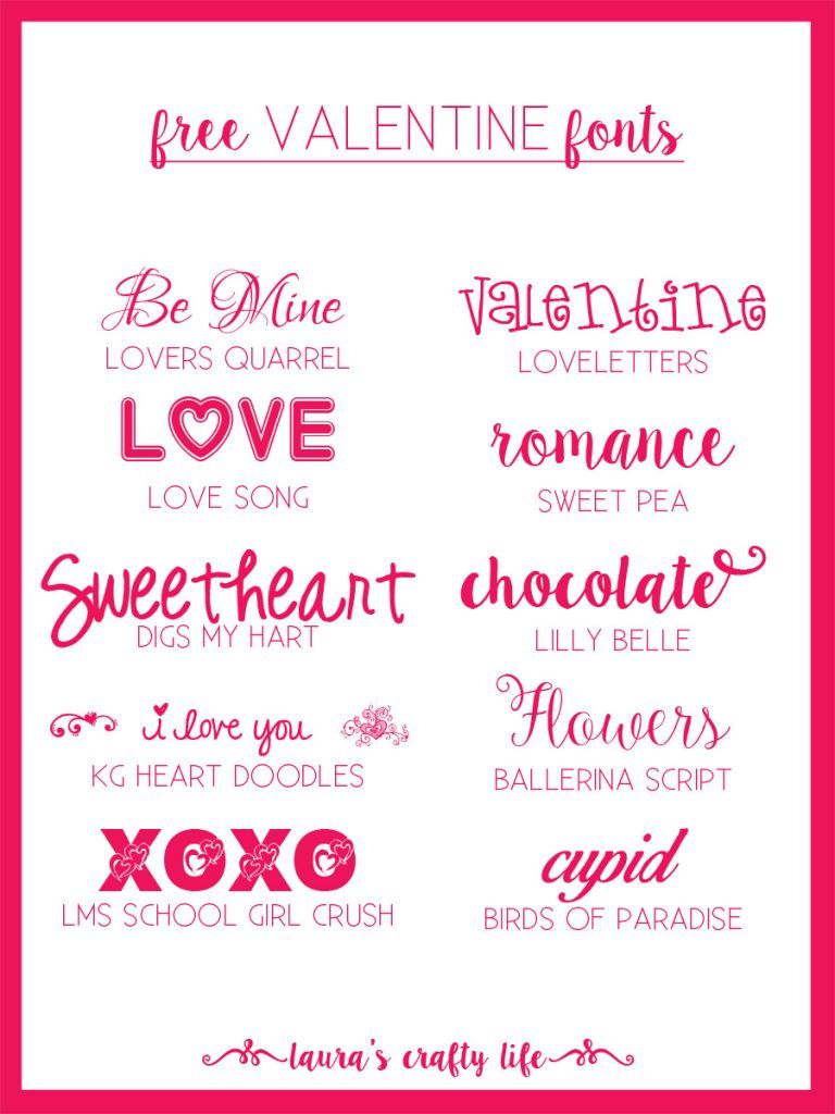Free Valentine Fonts