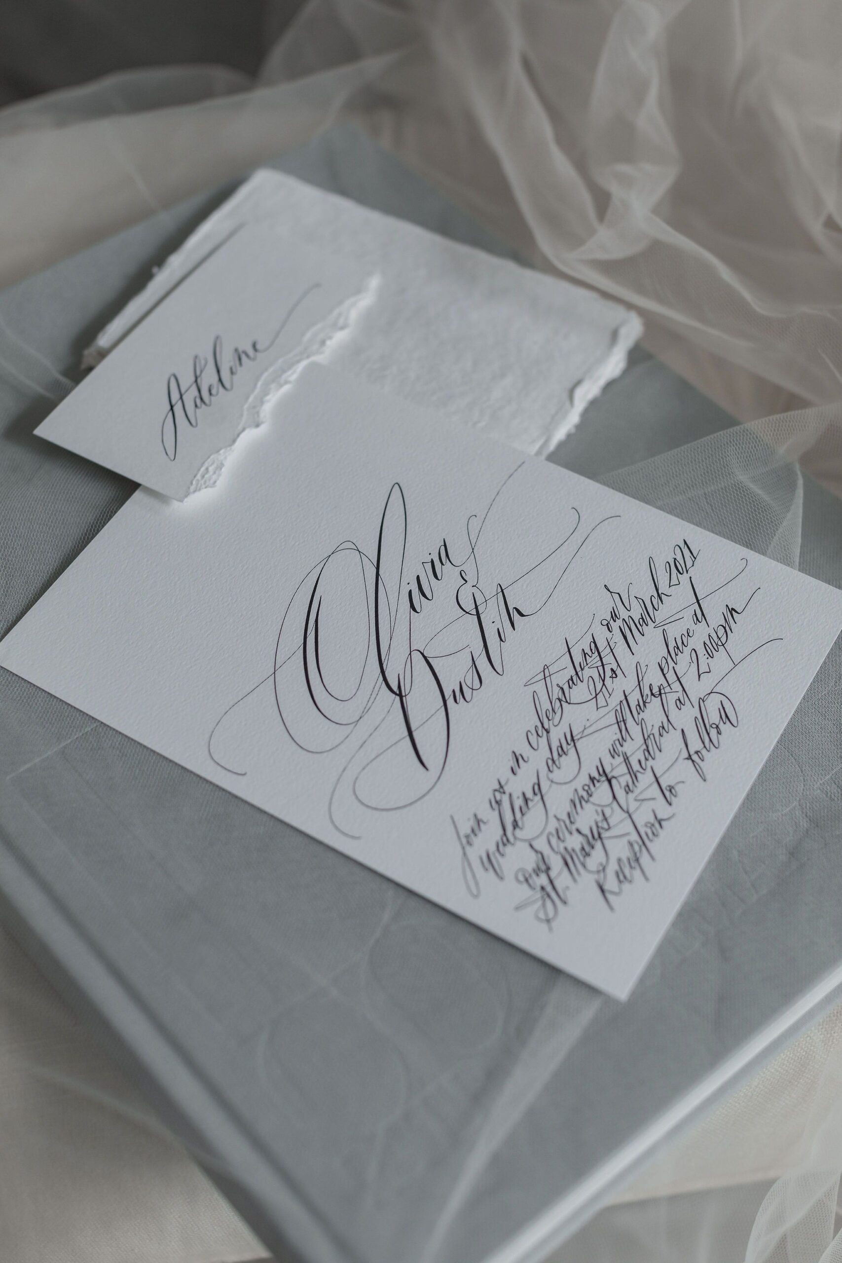 modern romantic wedding invitations