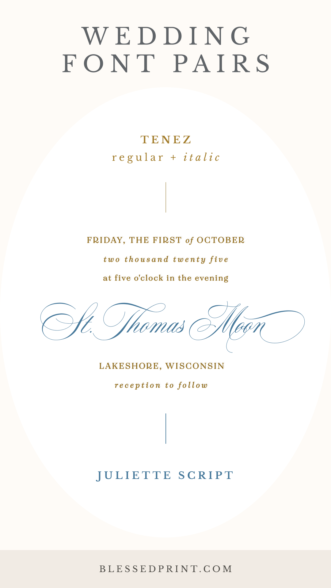 Elegant Wedding Font Pair | Tenez Serif with Juliette Script Calligraphy