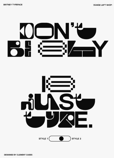 Bold Geometric Britney Font