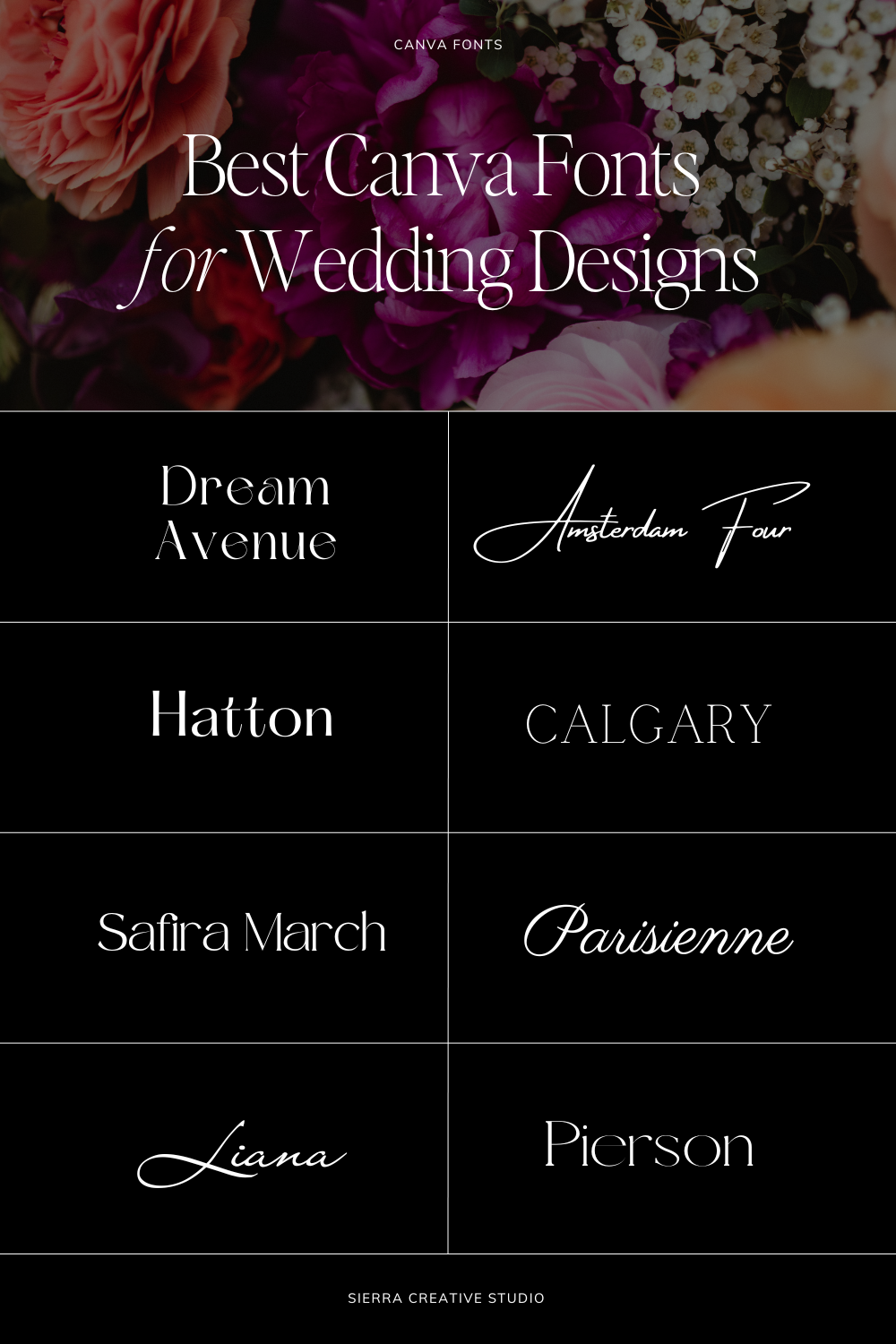 Best Canva Fonts For Wedding Designs | Elegant Fonts For Wedding