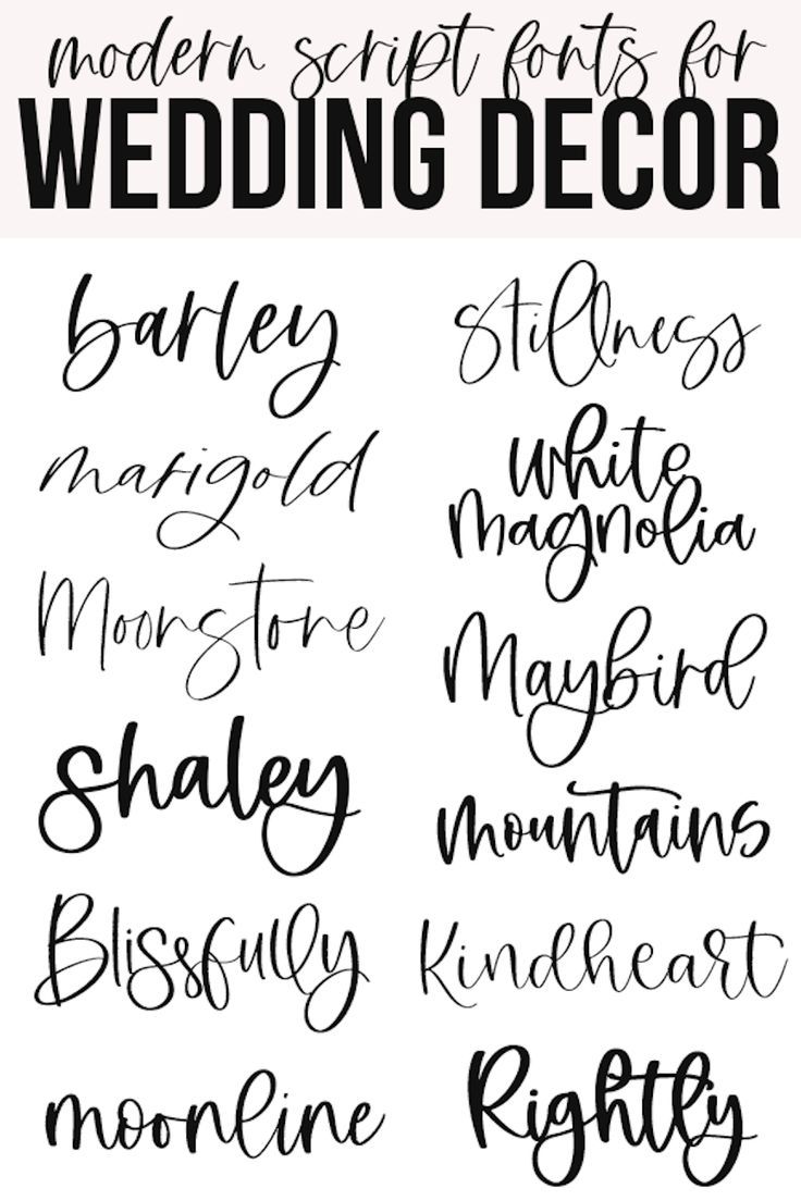 Wedding Fonts