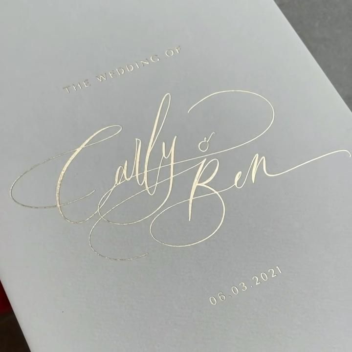 Calligraphy luxury wedding invitation