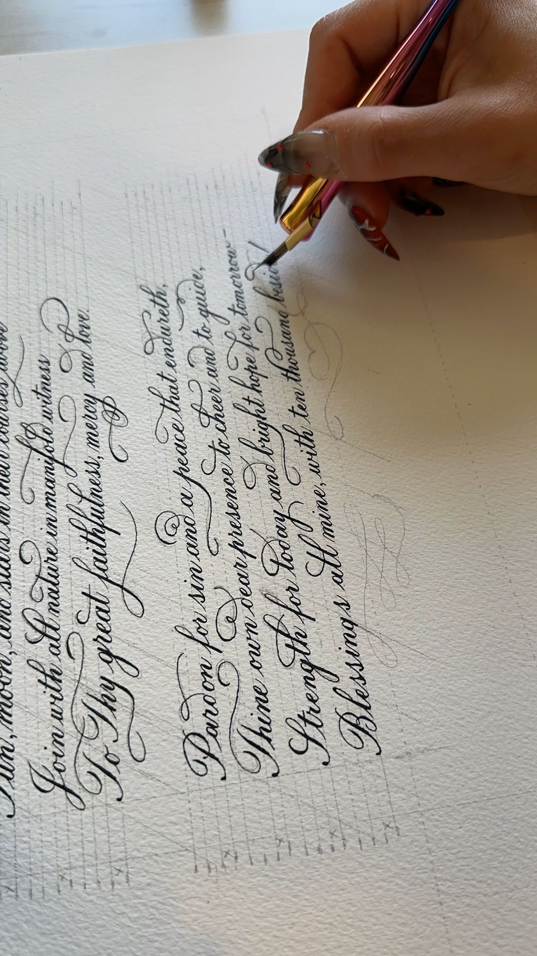 Elegant Copperplate Calligraphy
