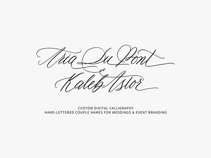 Custom Digital Calligraphy Name | Couple Names & Monogram | Wedding Logo | Elegant Script | Printab