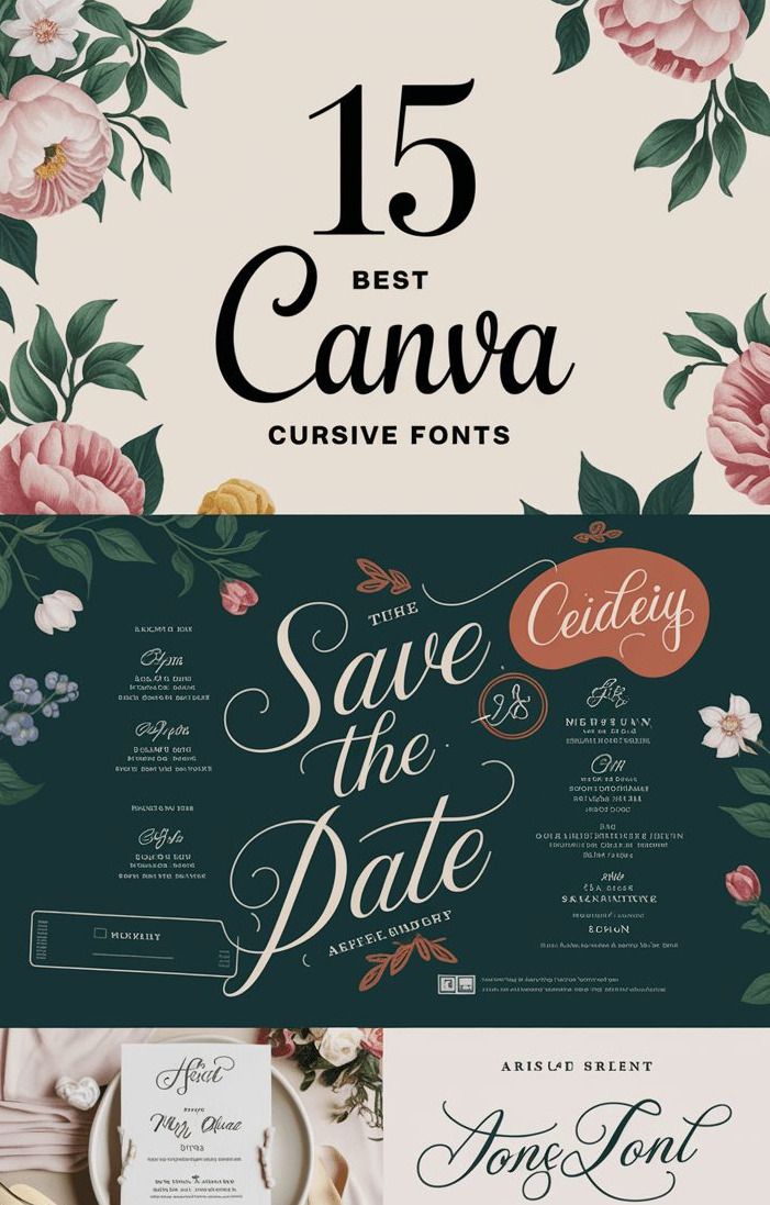 15 Best Canva Cursive Fonts for Wedding Invitations