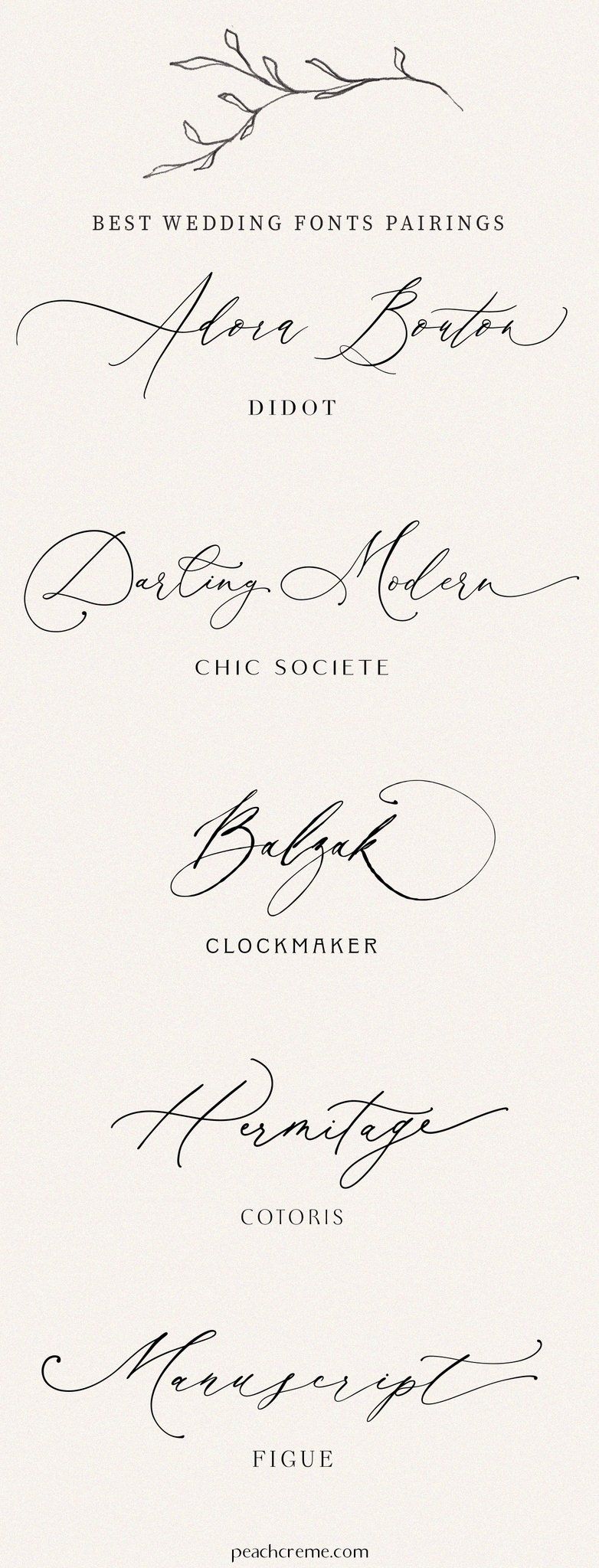 Wedding Font Pairings Vol.1