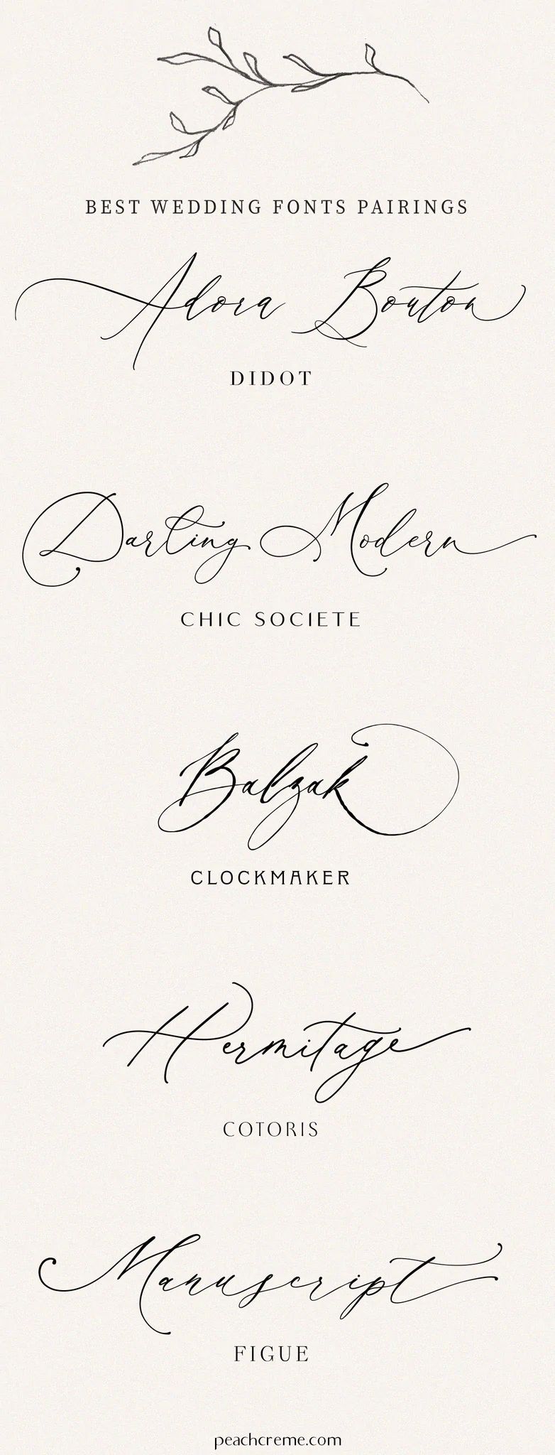 Wedding Font Pairings Vol.1