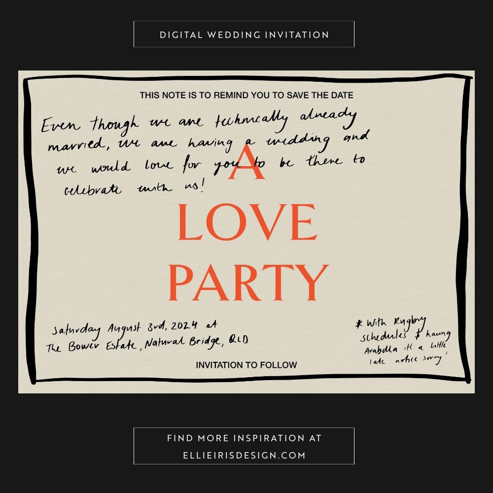 WEDDING SAVE THE DATE BY ELLIE IRIS DESIGN