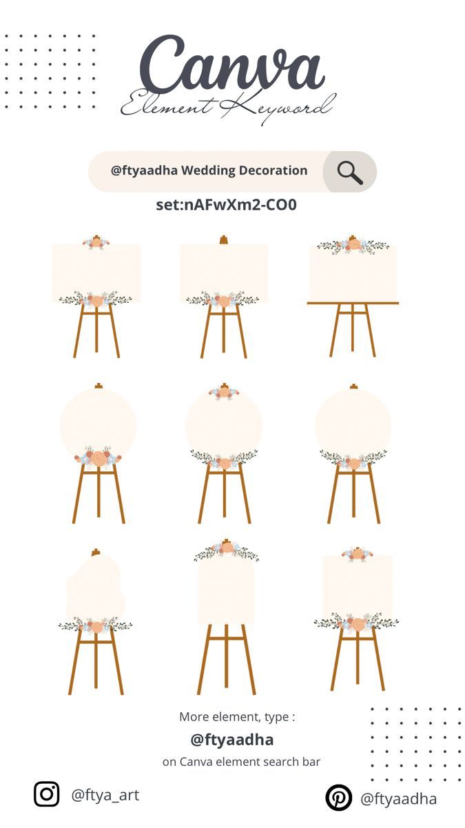 Canva Element Keyword Wedding Decoration