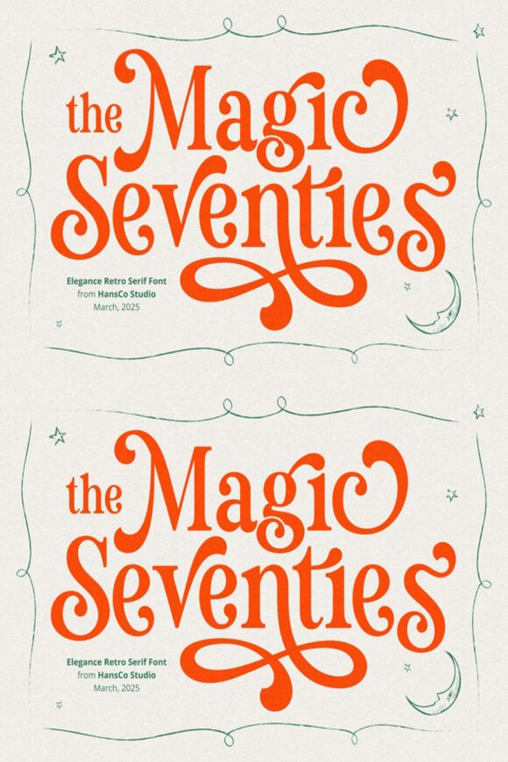 Groovy 70s Serif Font: Retro Magic