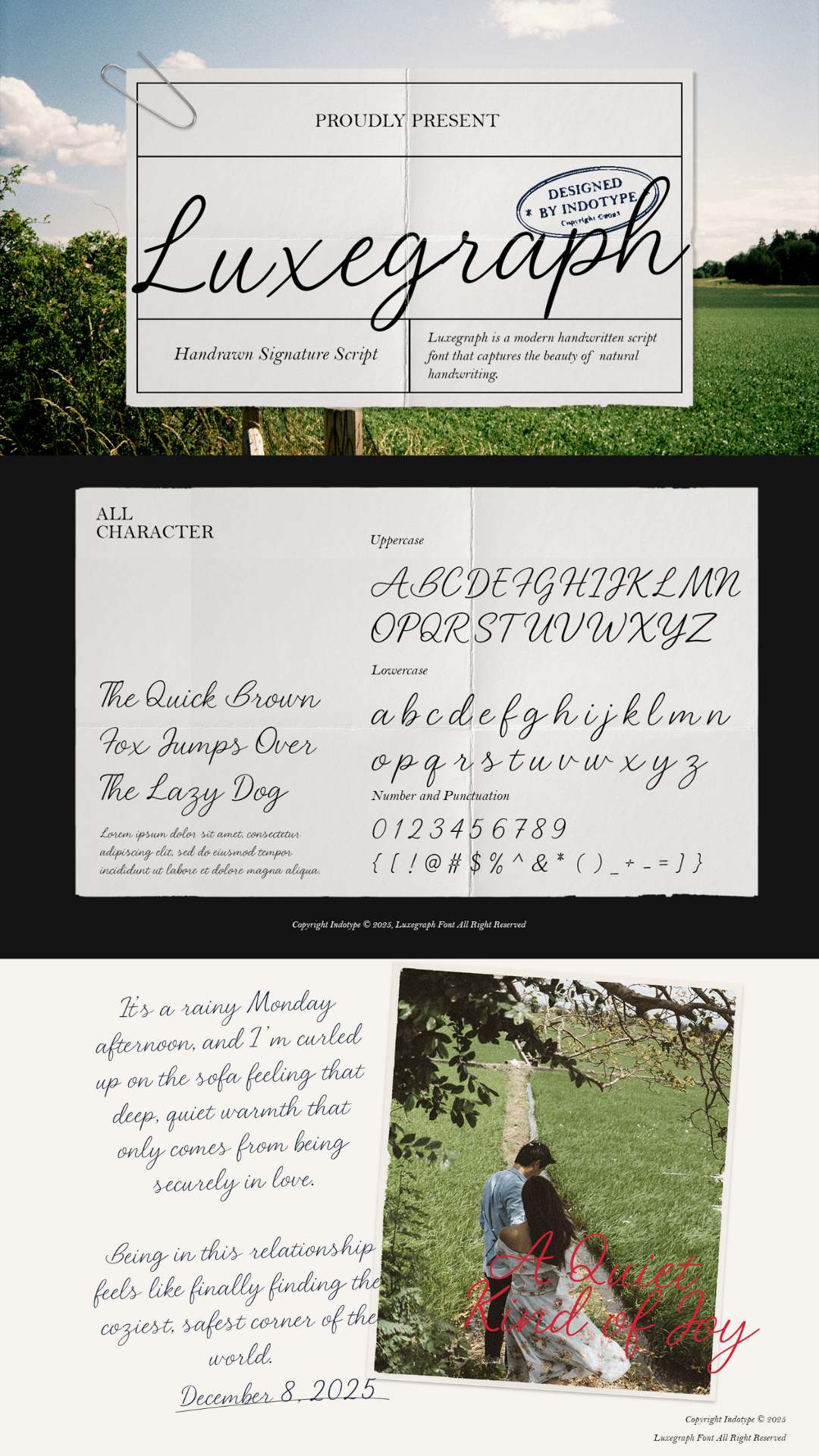 Luxegraph Handrawn Signature Script | Aestethic Font