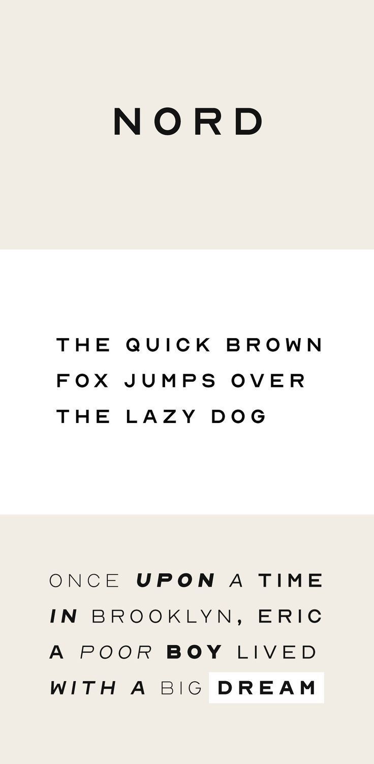 Nord: Minimal Display Typeface