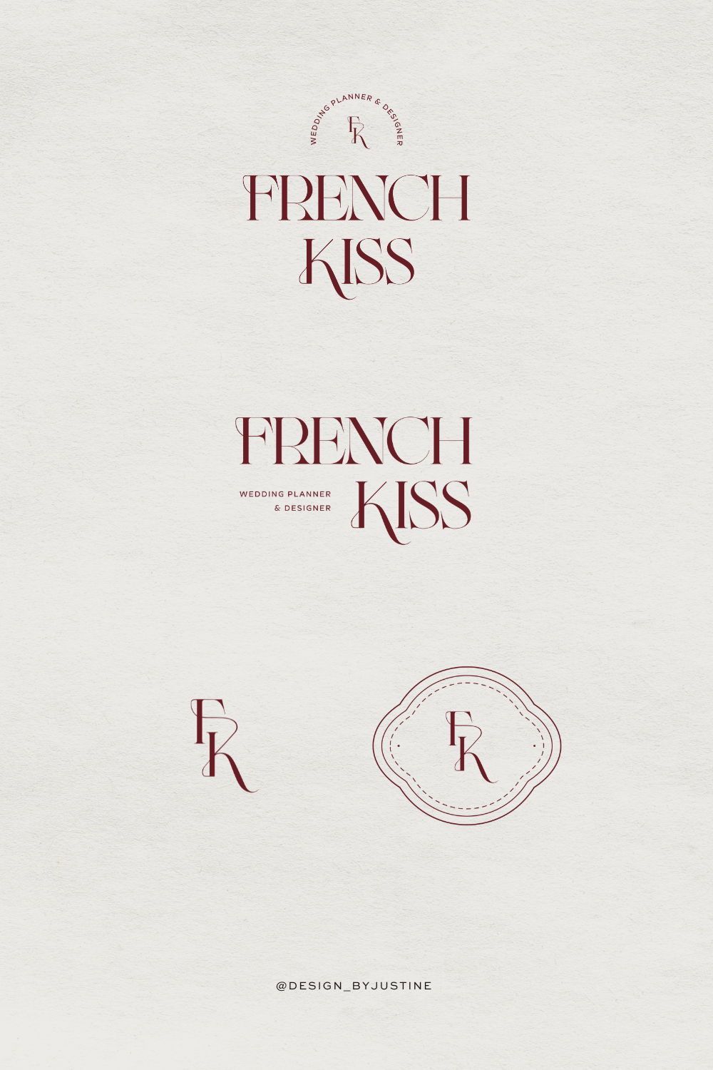 Identité visuelle wedding planner & designer | Logos minimalistes et élégants | Design By Justine