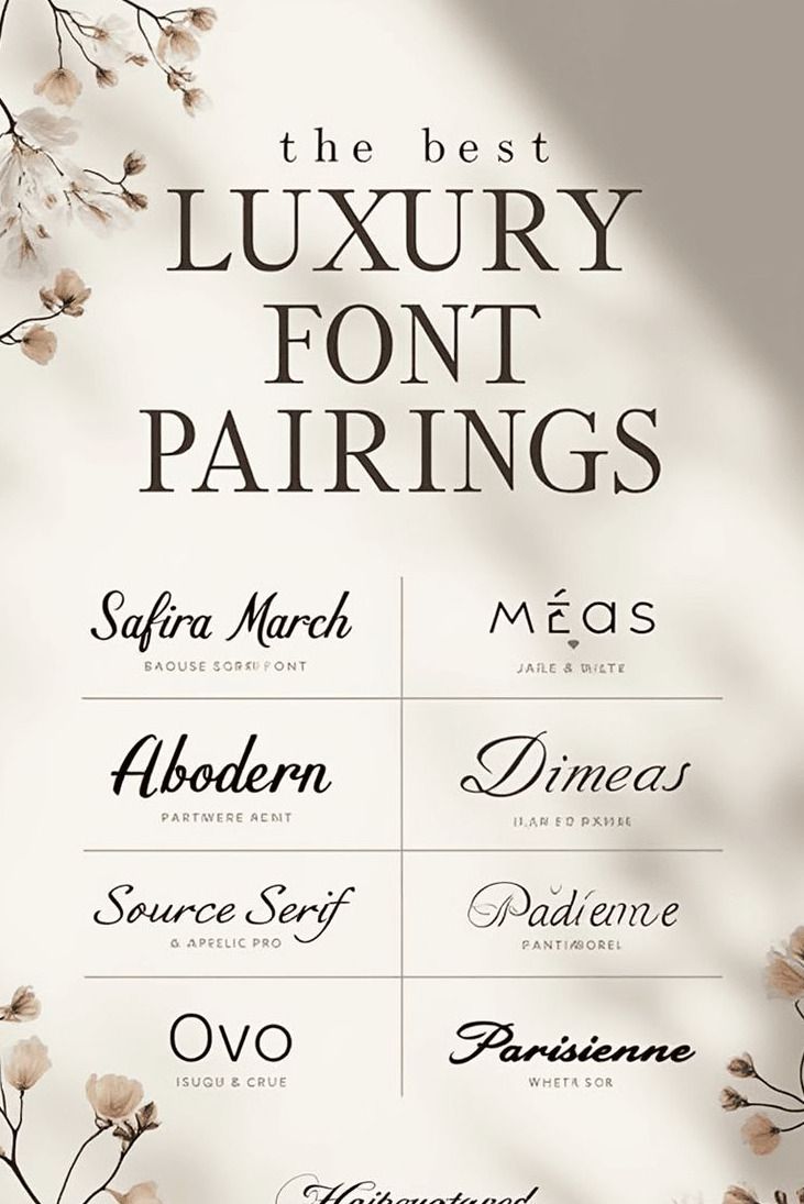 Luxury Font Pairings for Branding