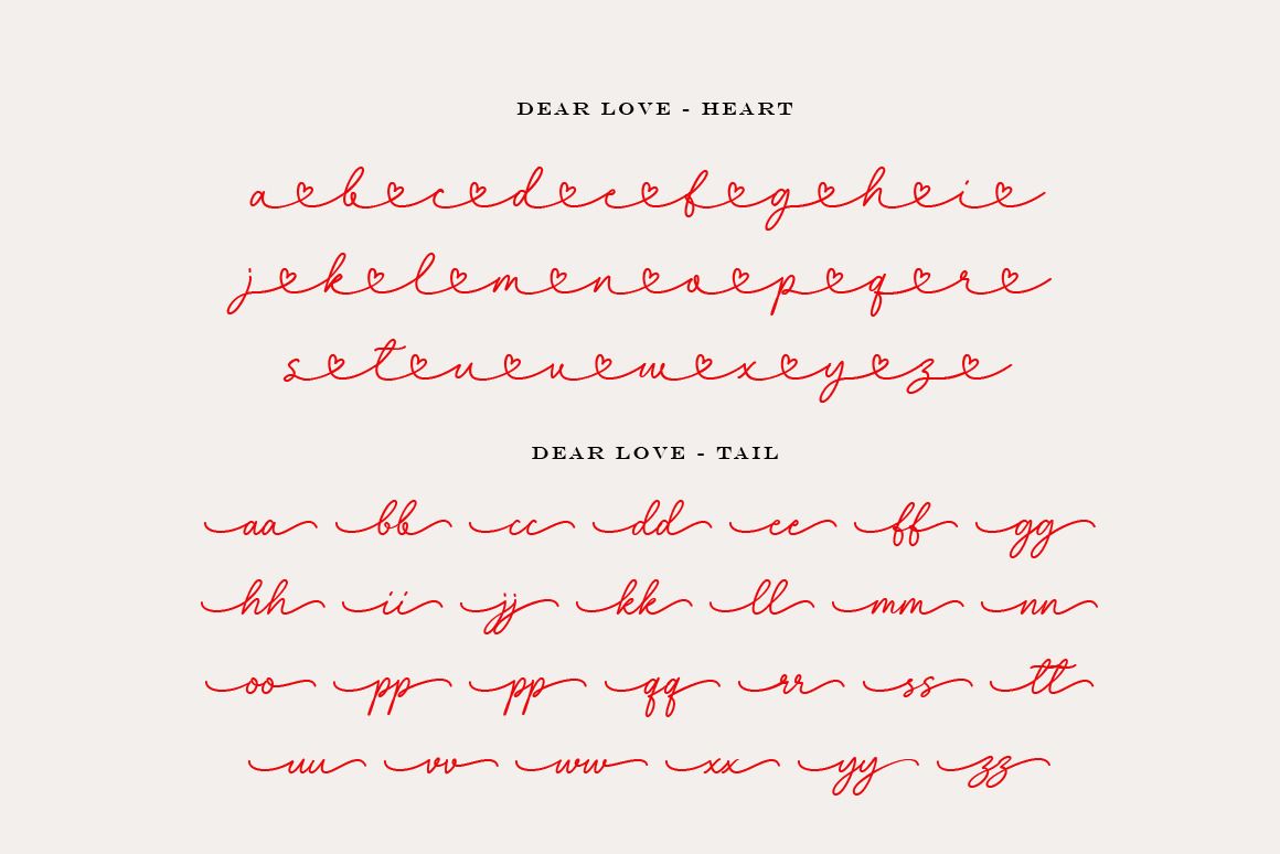 Dear Love — Chic Wedding Heart Font by Typebae | Creative Market