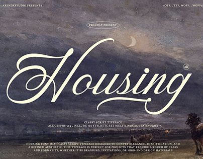 FREE FONT | Housing Classy Script Typeface