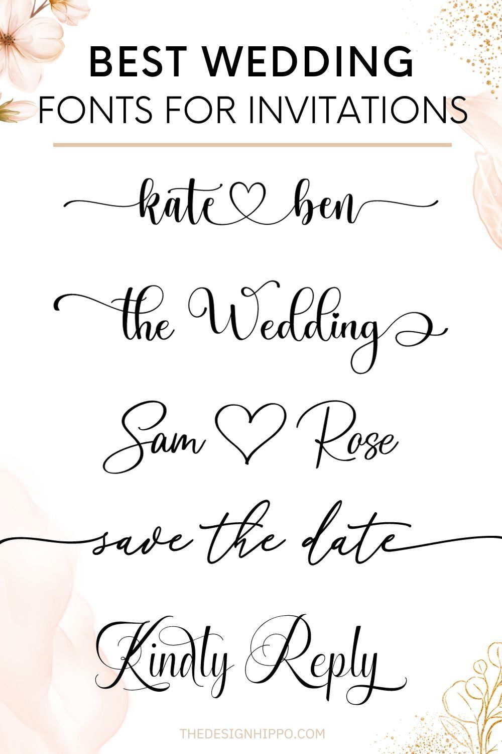 Best Wedding Fonts For Invitations: Loved By Brides
