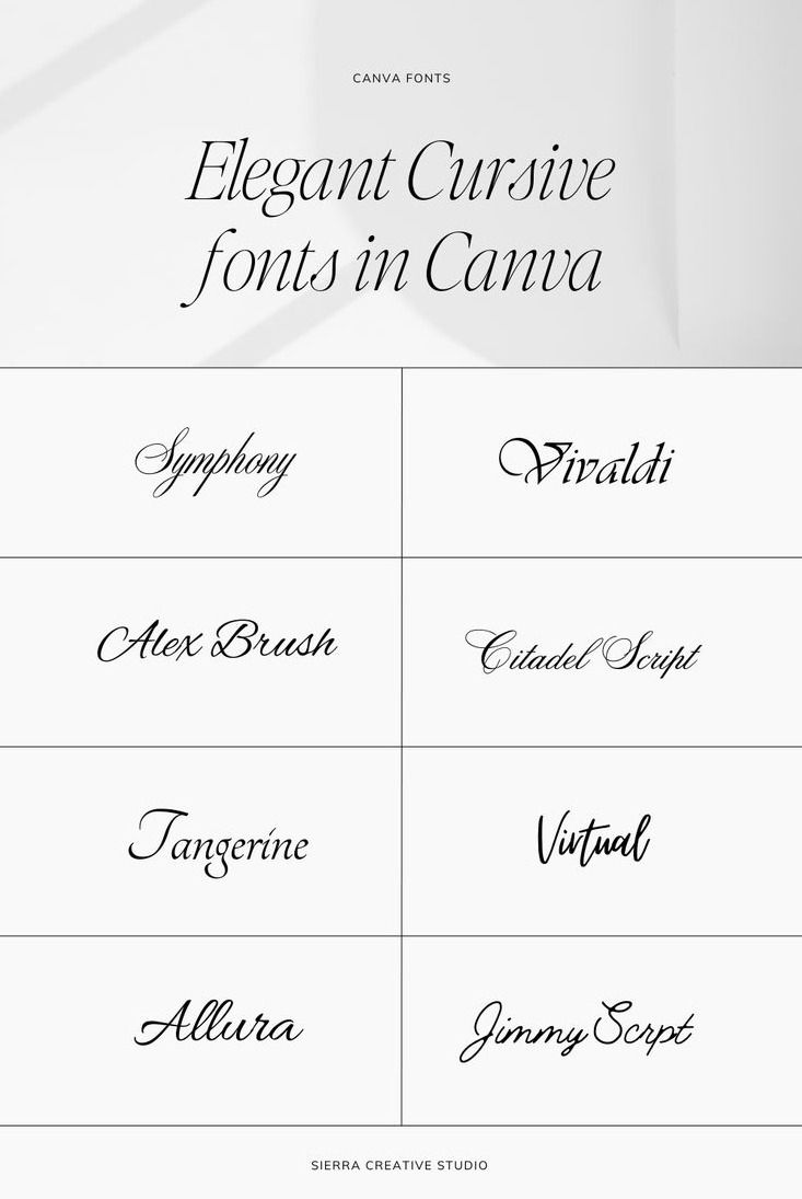Elegant Cursive Fonts: Canva’s Best