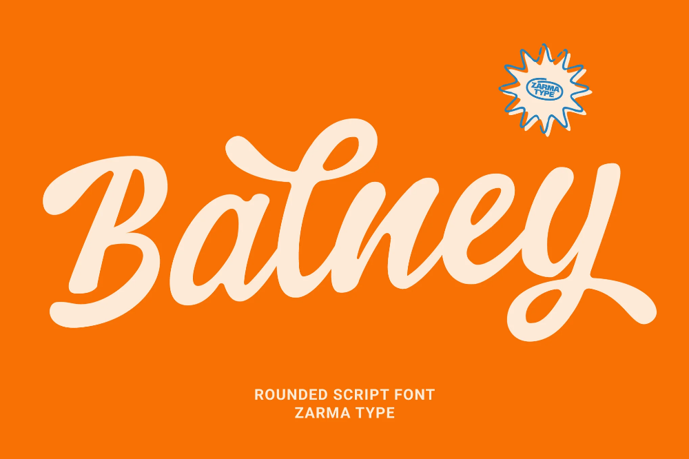 Balney — Rounded Script Font