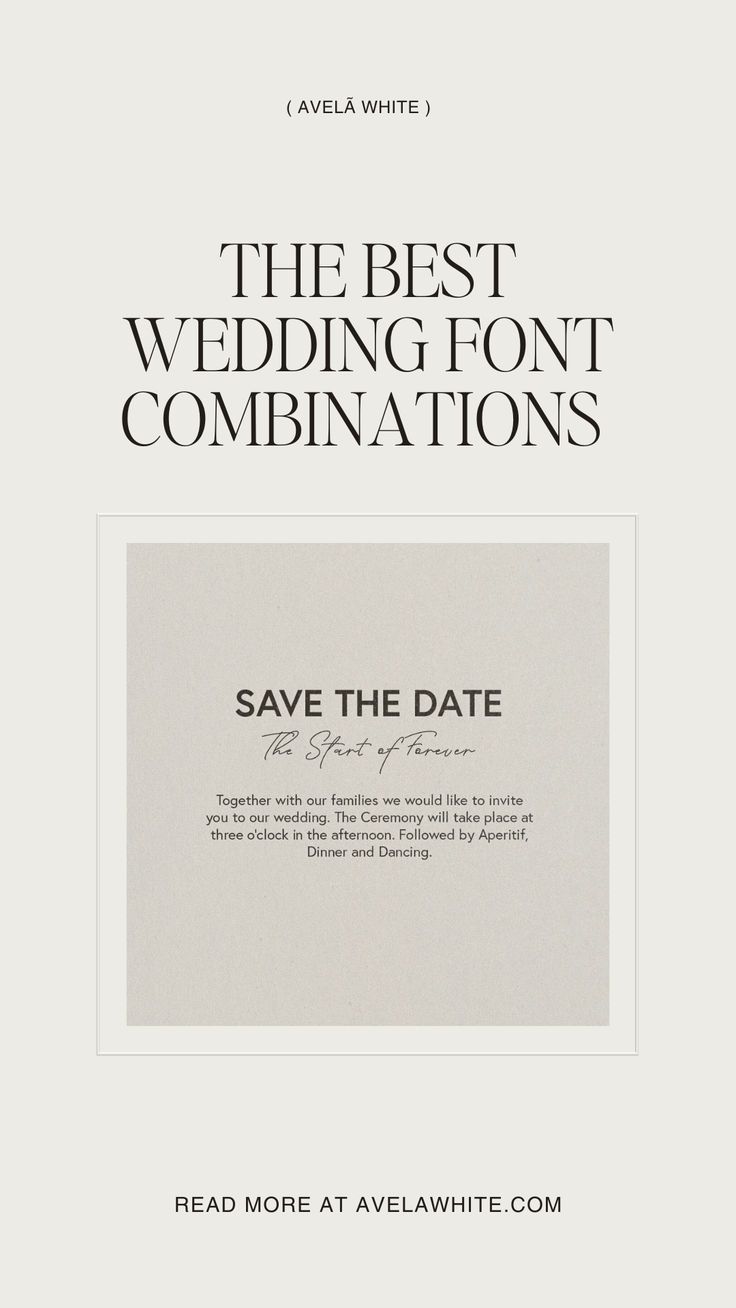 THE BEST WEDDING FONT COMBINATIONS