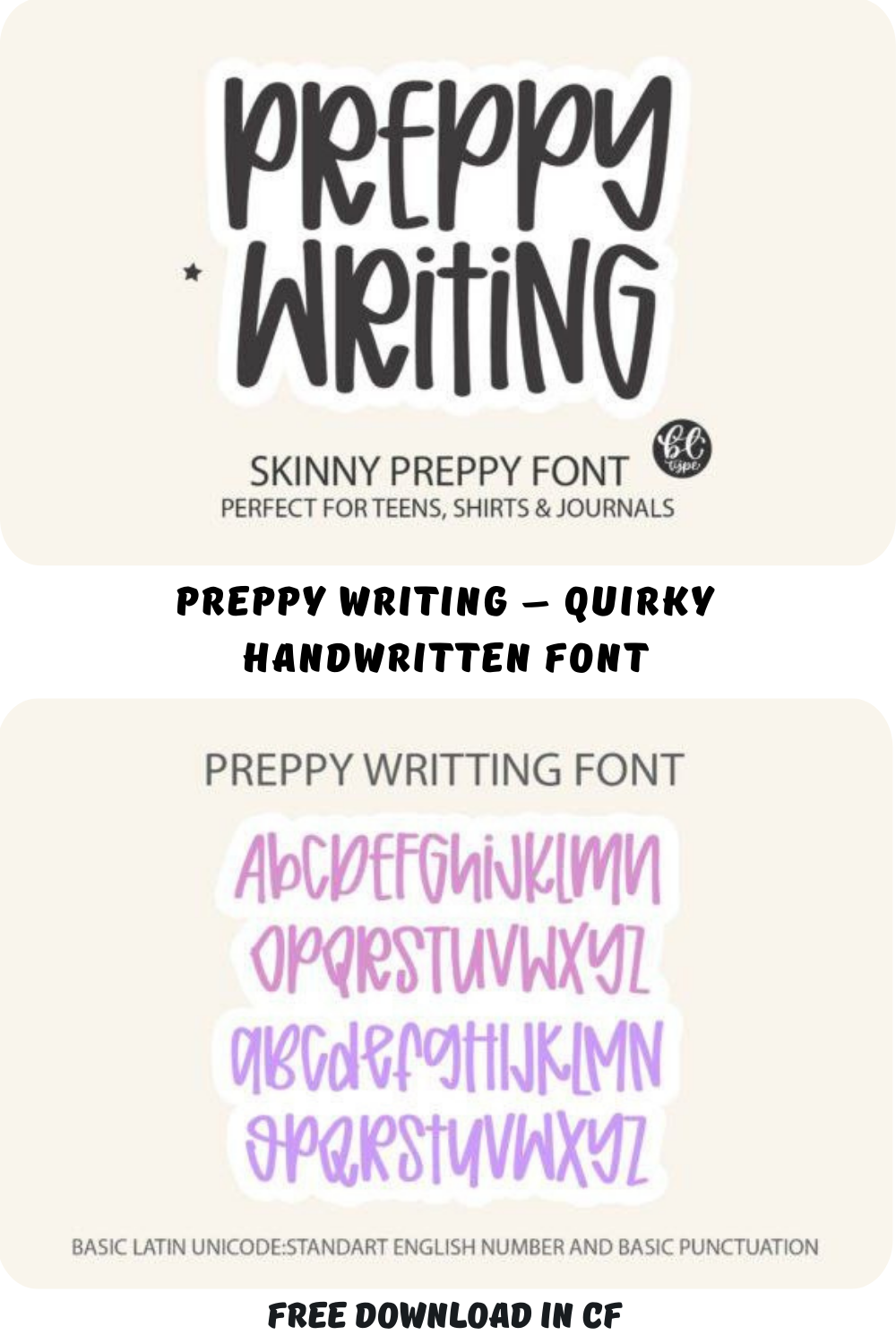 Preppy Writing – Quirky Handwritten Font